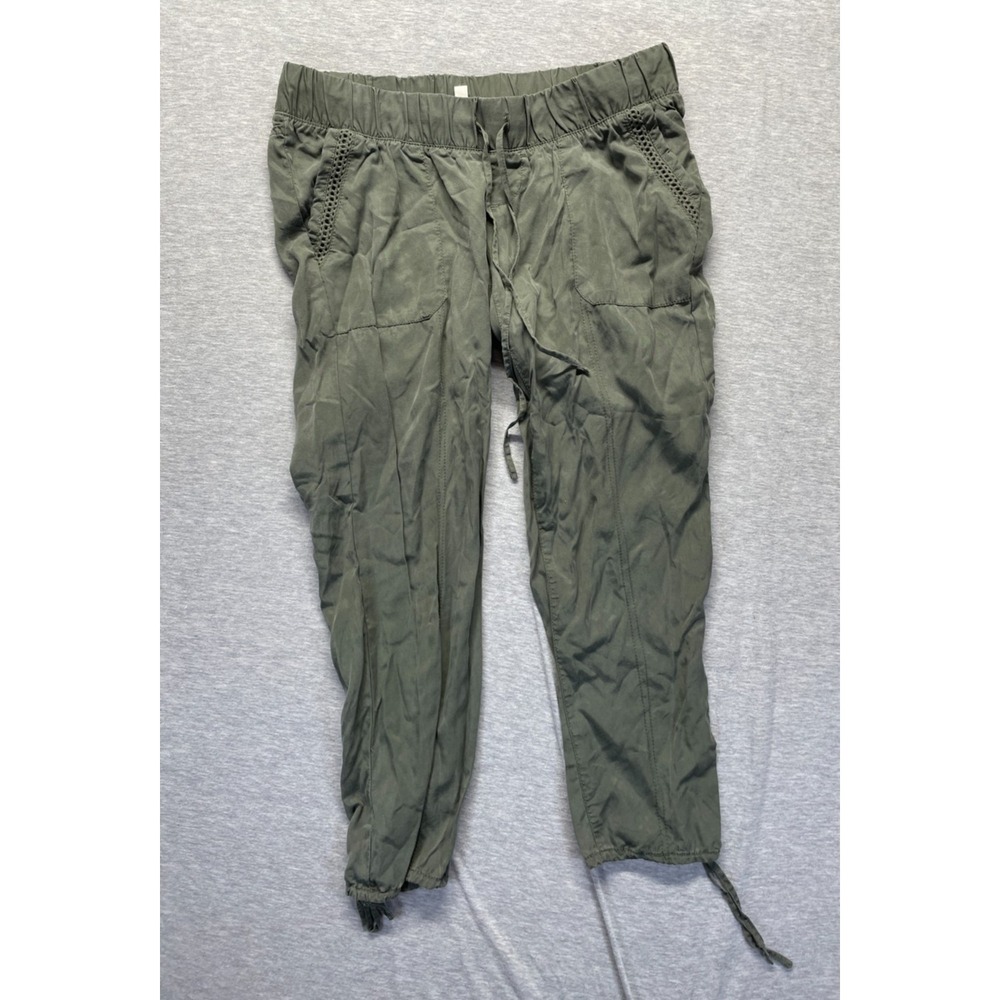 Jessica Simpson Maternity Pantsโ Medium Women's Medium Green Lyocell Drawstring